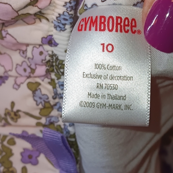 Gymboree Floral Dress 10 Purple Floral - Picture 3 of 5